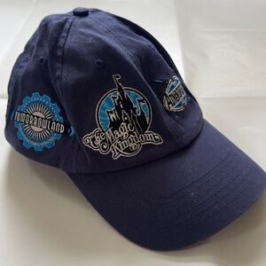 Walt Disney World Magic Kingdom Land Patches Baseball Hat Navy Adult One Size